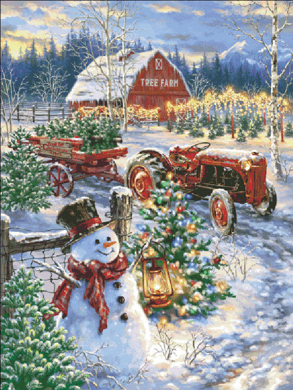Christmas Tree Farm Cross Stitch By Dona Gelsinger