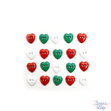 Christmas Hearts Buttons