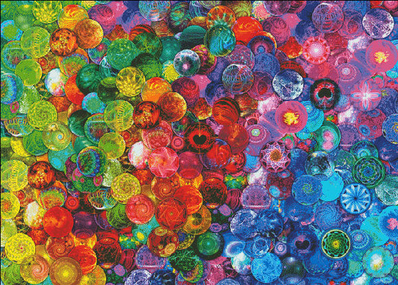 Cosmic Marbles Cross Stitch by  Aimee Stewart