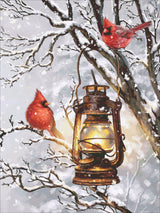 Cozy Cardinals Cross Stitch By Dona Gelsinger