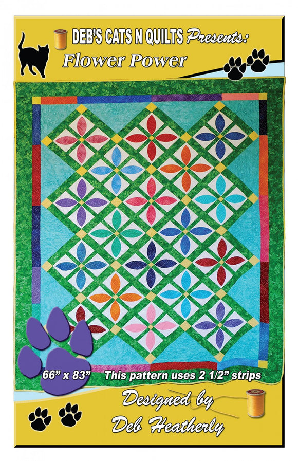 Flower Power Quilt Pattern by Debs Cats N Quilts