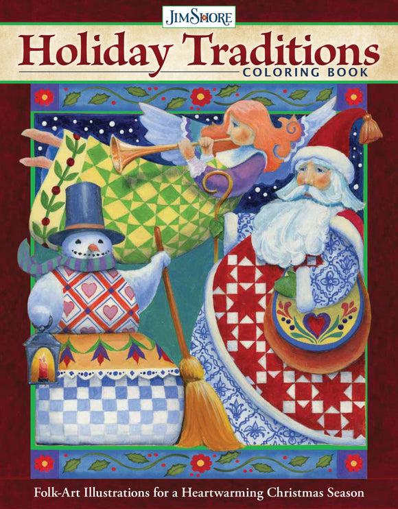 Jim Shore Holiday Traditions Coloring Book