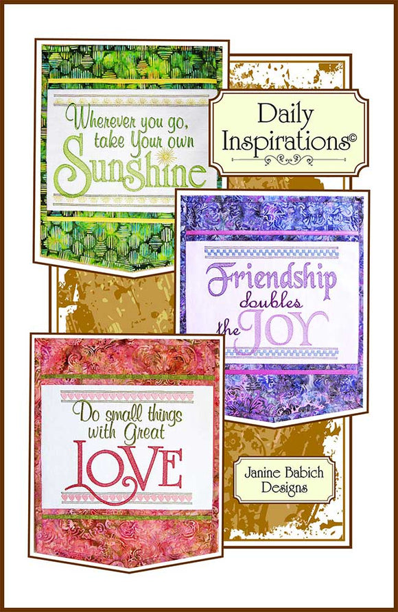 Daily Inspirations Wall Hanging Downloadable Pattern by Janine Babich