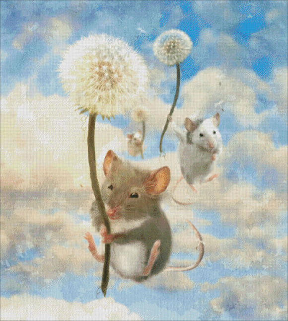 Dande Mouselings Cross Stitch by  Aimee Stewart