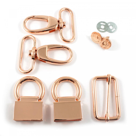 Double Flip Shoulder Bag Hardware Kit Copper