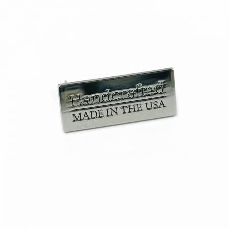 Metal Bag Label Handcrafted Made In The USA In Nickel