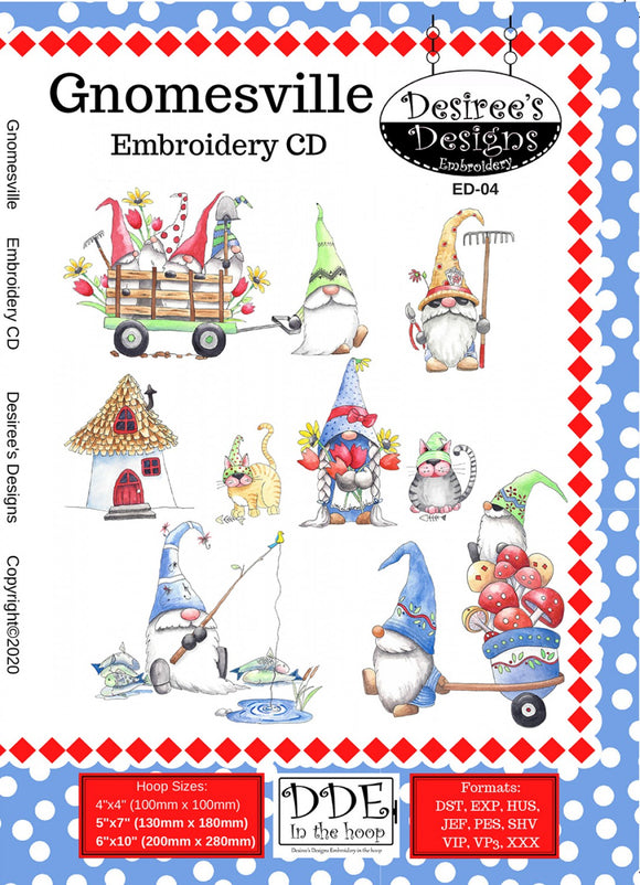 Gnomes Embroidery CD