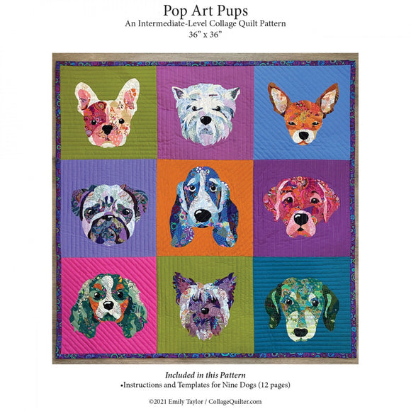 Pop Art Pups Collage Quilt Pattern