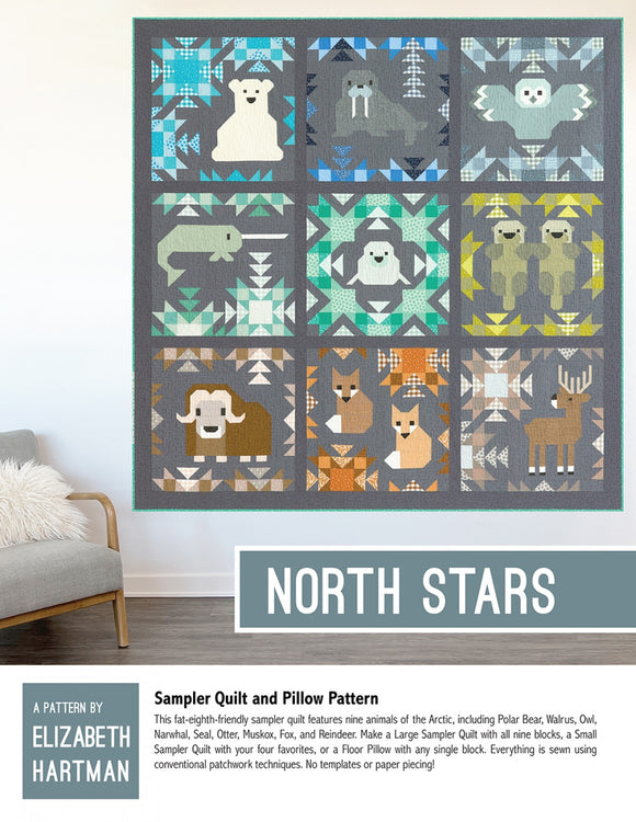 North Stars Quilt Pattern by Elizabeth Hartman