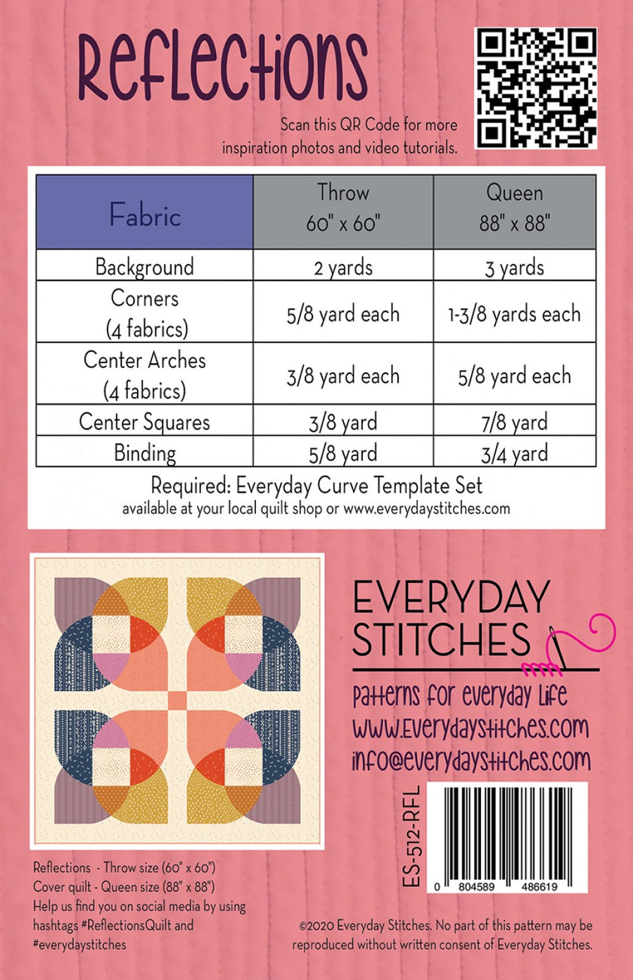 Reflections Quilt Pattern Pattern – Quilting Books Patterns and Notions