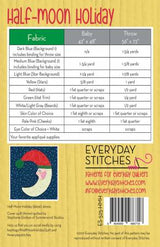 Back of the Half-Moon Holiday Quilt Pattern by Everyday Stitches
