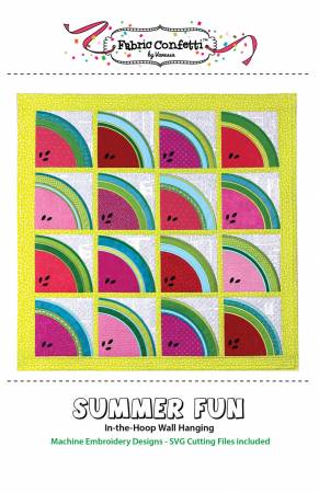 Summer Fun In The Hoop Wall Hanging Pattern by Fabric Confetti