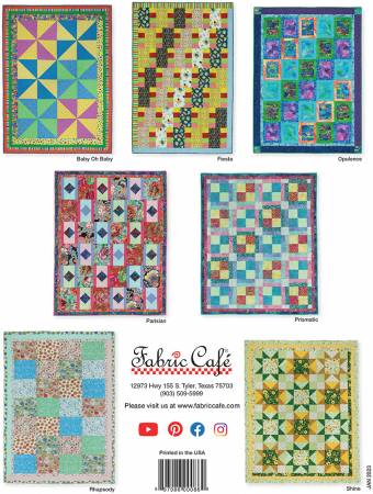 Back of the Fat Quarter Quilts Treats by Fabric Cafe