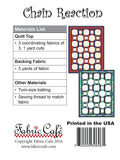 Back of the Chain Reaction Quilt Pattern by Fabric Cafe