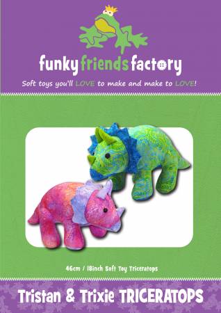 Trixie & Tristan Triceratops Pattern by Funky Friends Factory