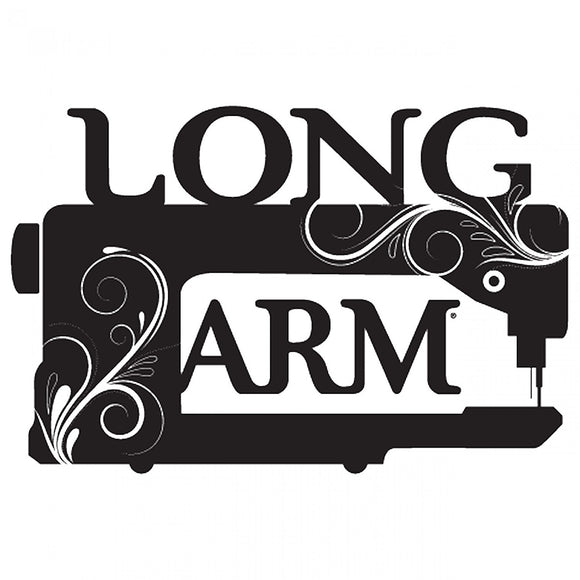 Vinyl Window Decal - Long Arm Sewing Machine