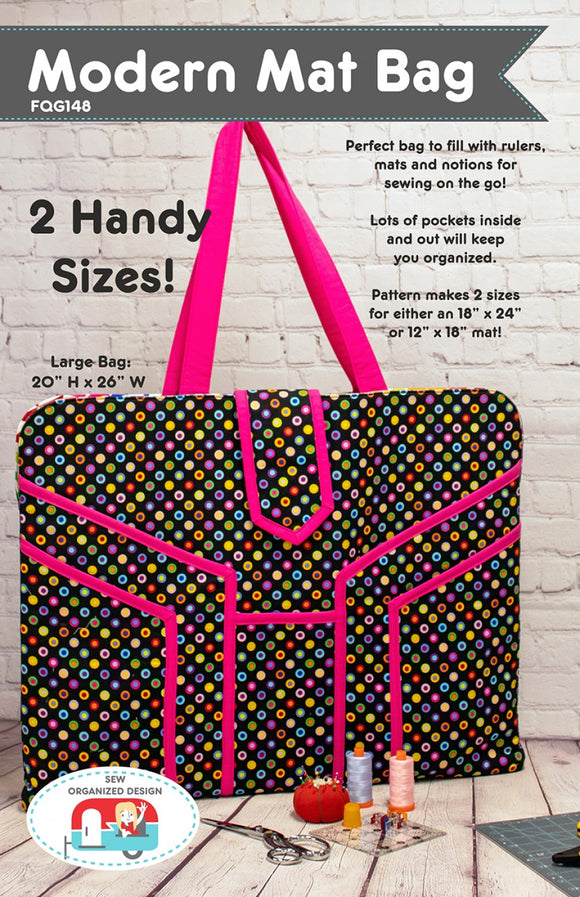 Modern Mat Bag Pattern by Sew Organized Designs