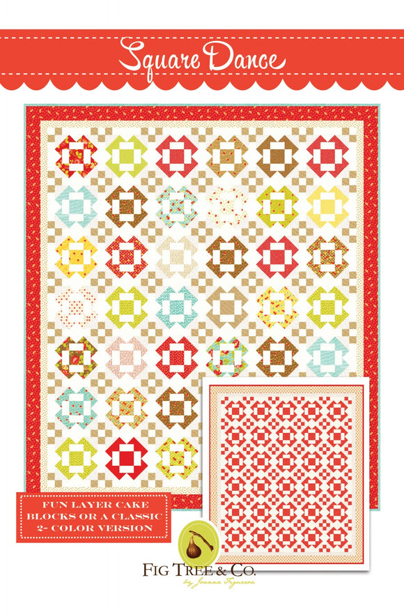 Square Dance Quilt Pattern by Fig Three Quilts