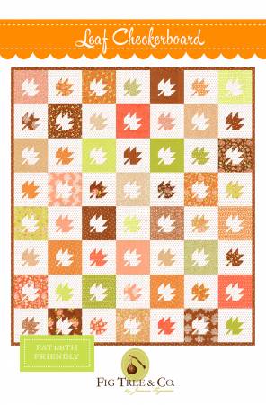 Leaf Checkerboard Quilt Pattern by Fig Tree Quilts