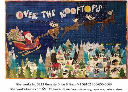 Over The Rooftops Collage Pattern by Laura Heine