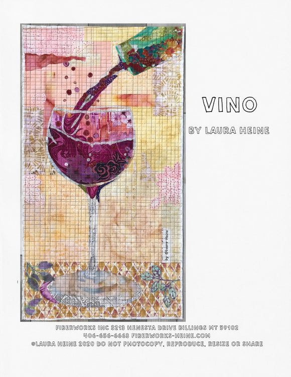 Vino Collage Pattern by Laura Heine