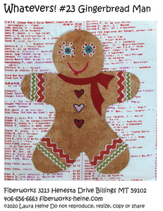 Whatevers! #23 Gingerbread Man Collage Pattern by Laura Heine