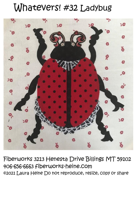 Whatevers! #32 Ladybug Collage Pattern by Laura Heine