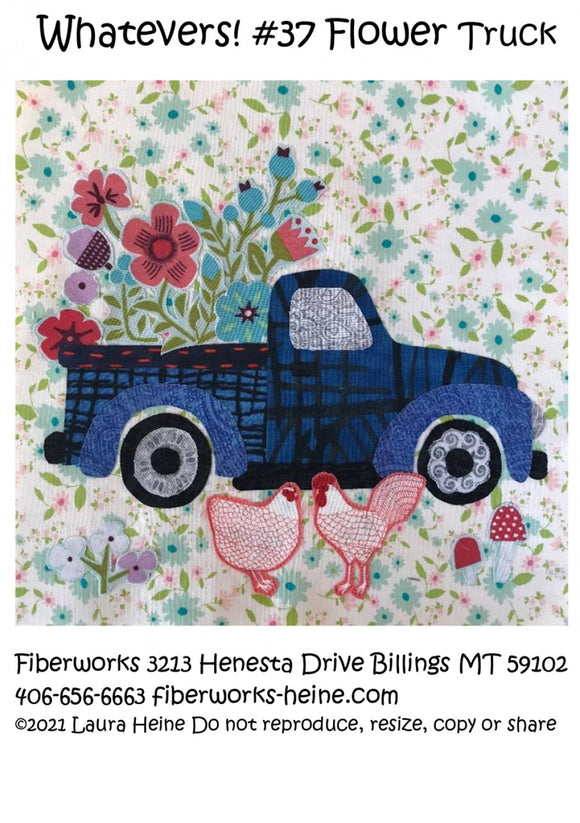 Whatevers! #37 Flower Truck Collage Pattern by Laura Heine