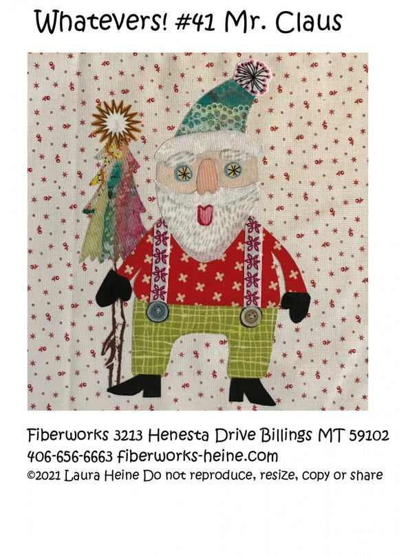 Whatevers! #41 Mr. Claus Collage Pattern by Laura Heine