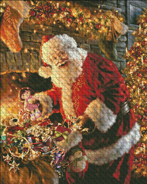 Filling the Stocking Cross Stitch By Dona Gelsinger