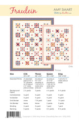Back of the Fraulein Quilt Pattern by Diary of a Quilter