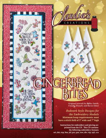 CD Gingerbread Bites Machine Embroidery