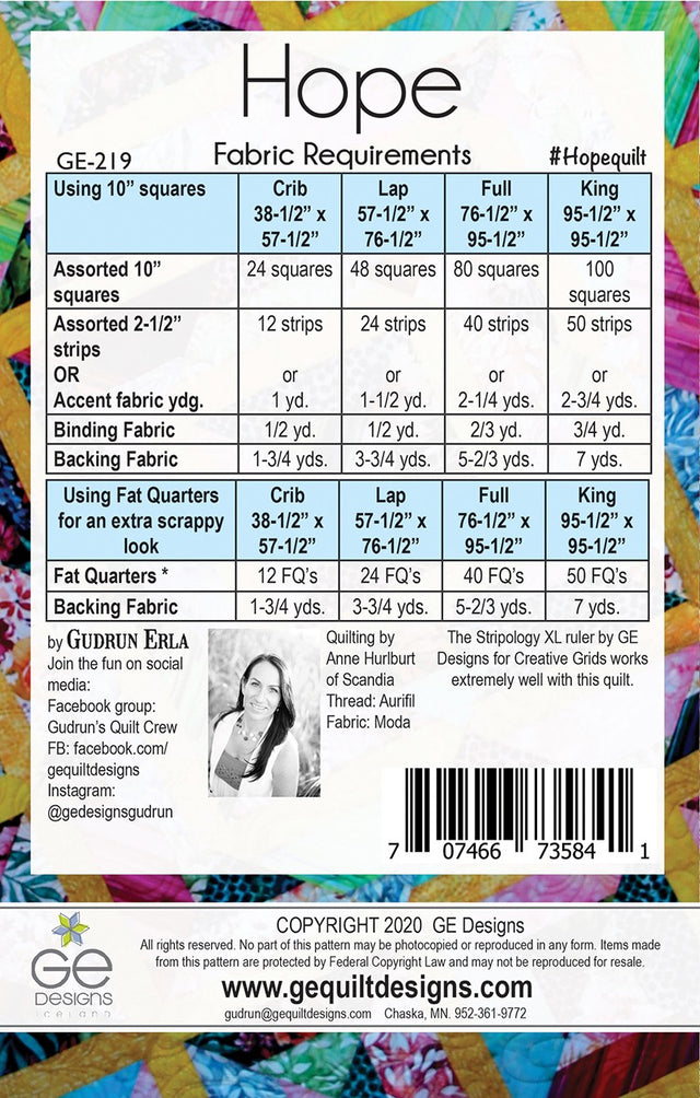 Hope Pattern – Quilting Books Patterns and Notions