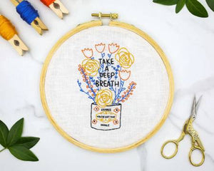 Take a Deep Breath Embroidery Kit by Gingiber