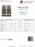 Back of the Block It Out Quilt Pattern by Gourmet Quilter