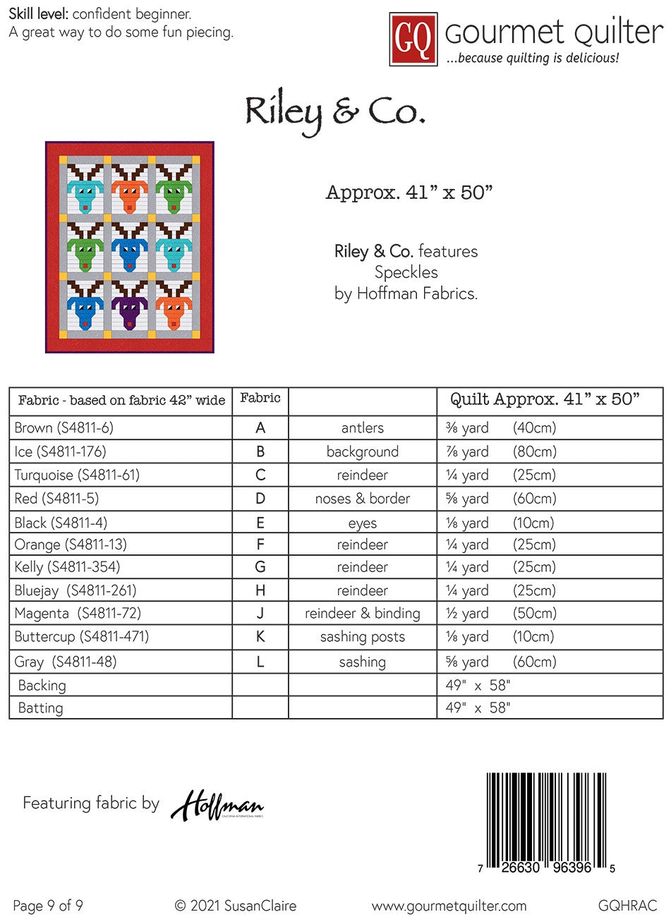 Riley & Co. Patterns – Quilting Books Patterns and Notions