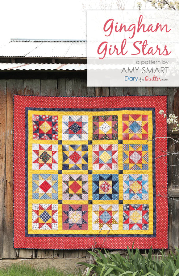 Gingham Girls Stars Quilt Pattern by Diary of a Quilter