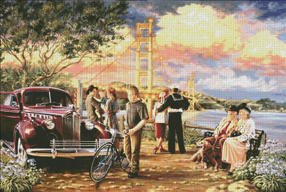 Golden Gate Cross Stitch By Dona Gelsinger