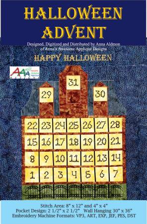 Halloween Advent Pattern by Annas Awesome Applique Designs