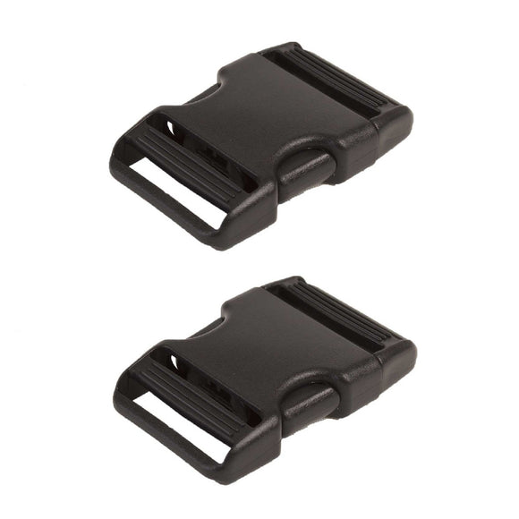 Side-Release Buckle 1in Black Plastic 2pk By Annie