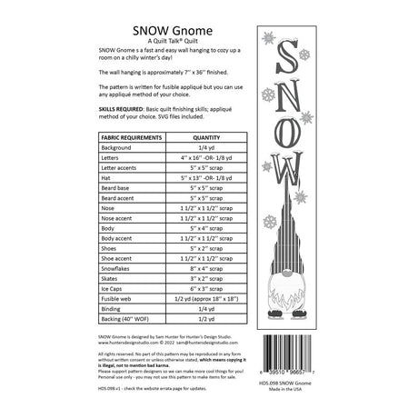 Requirements for Snow Gnome pattern