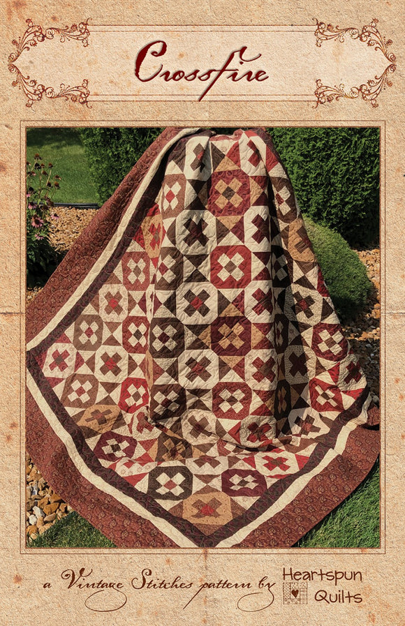 Crossfire Quilt Pattern by Heartspun Quilts