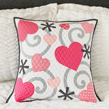 Hearts & Swirls Quilted Pillow Pattern by Ahhh...Quilting