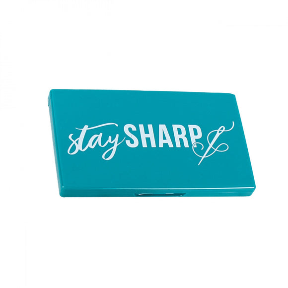 Stay Sharp Navy Magnetic Needle Case