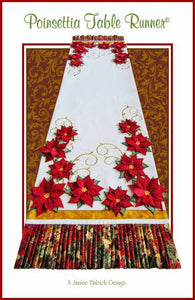 Poinsettia Table Runner Machine Embroidery CD