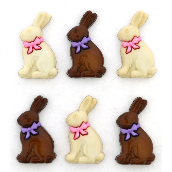 Chocolate Bunnies Buttons by Dress It Up