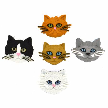 Fuzzy Felines Buttons by Dress It Up