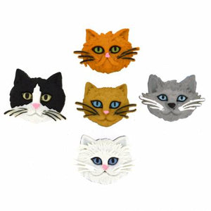 Fuzzy Felines Buttons by Dress It Up