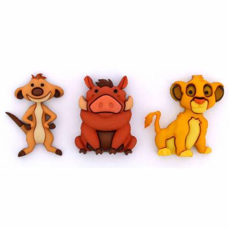 Disney's Simba Timon and Pumbaa Buttons by Dress It Up