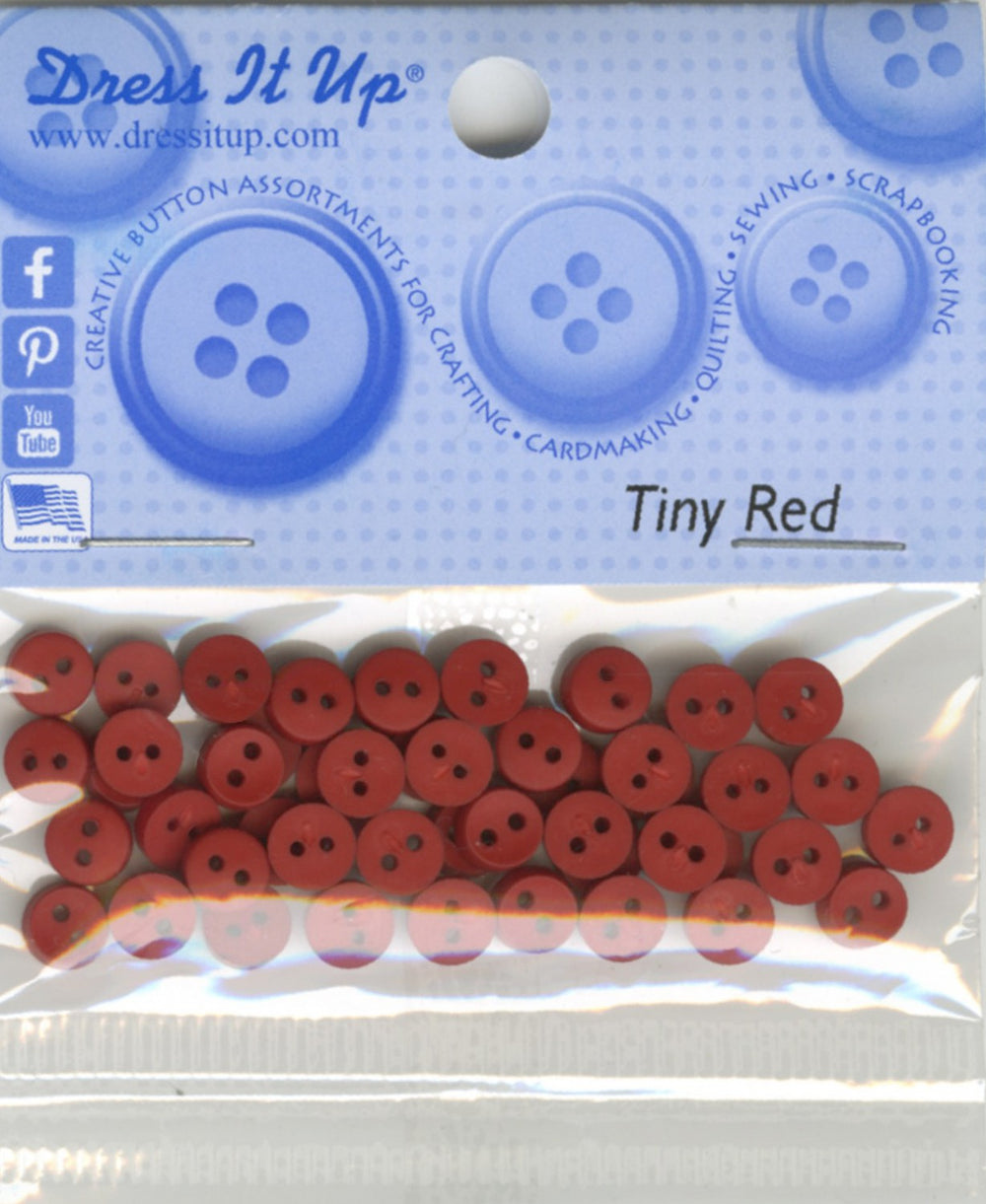 Red Book Button Tiny Round Red Buttons – Quilting Books Patterns and Notions